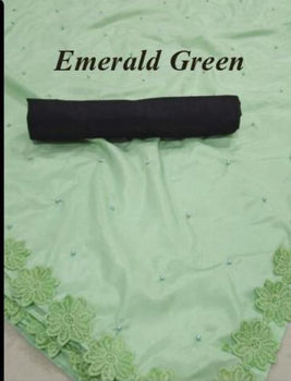 Awesome Multi Digital Printed Golden Zari Sillk Designer Saree With Blouse